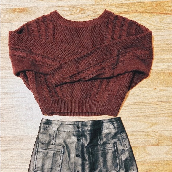 PacSun Sweaters - ❁ Maroon knit sweater ❁